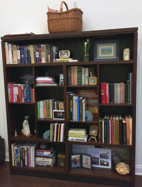 walnut bookcase